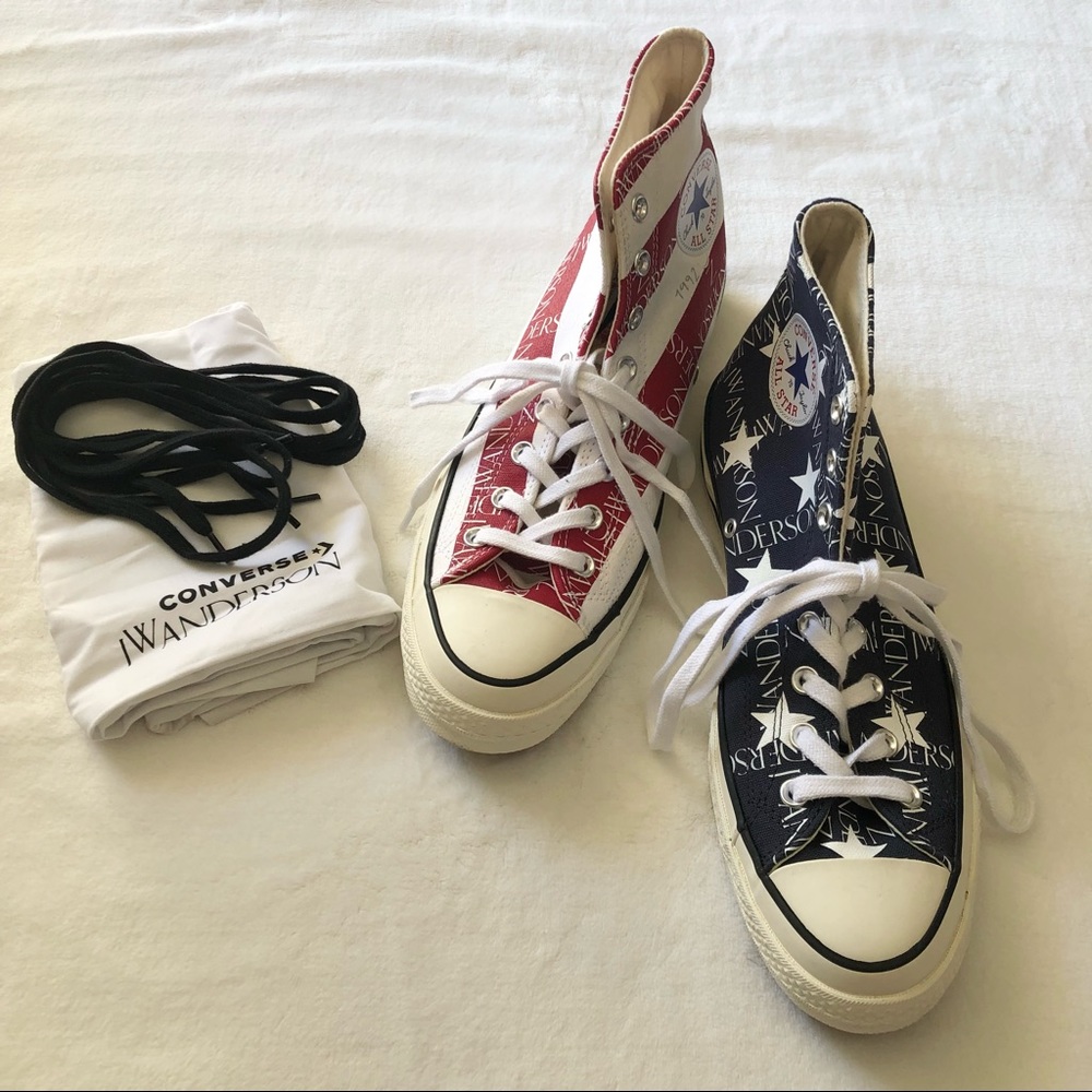 NEW JW Anderson American Flag Grid Unisex Chuck Taylor CONVERSE